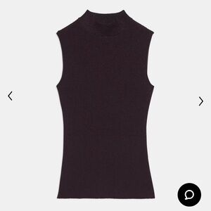 Theory plaited lurex knit tank top M Merlot purple NEVER WORN TAGS ON